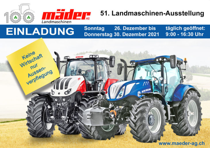 2021 Einladung 51 Landmaschinen Ausstellung