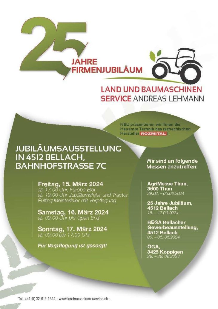 25 Jahre Firmenjubilaaeum Flyer Seite 1