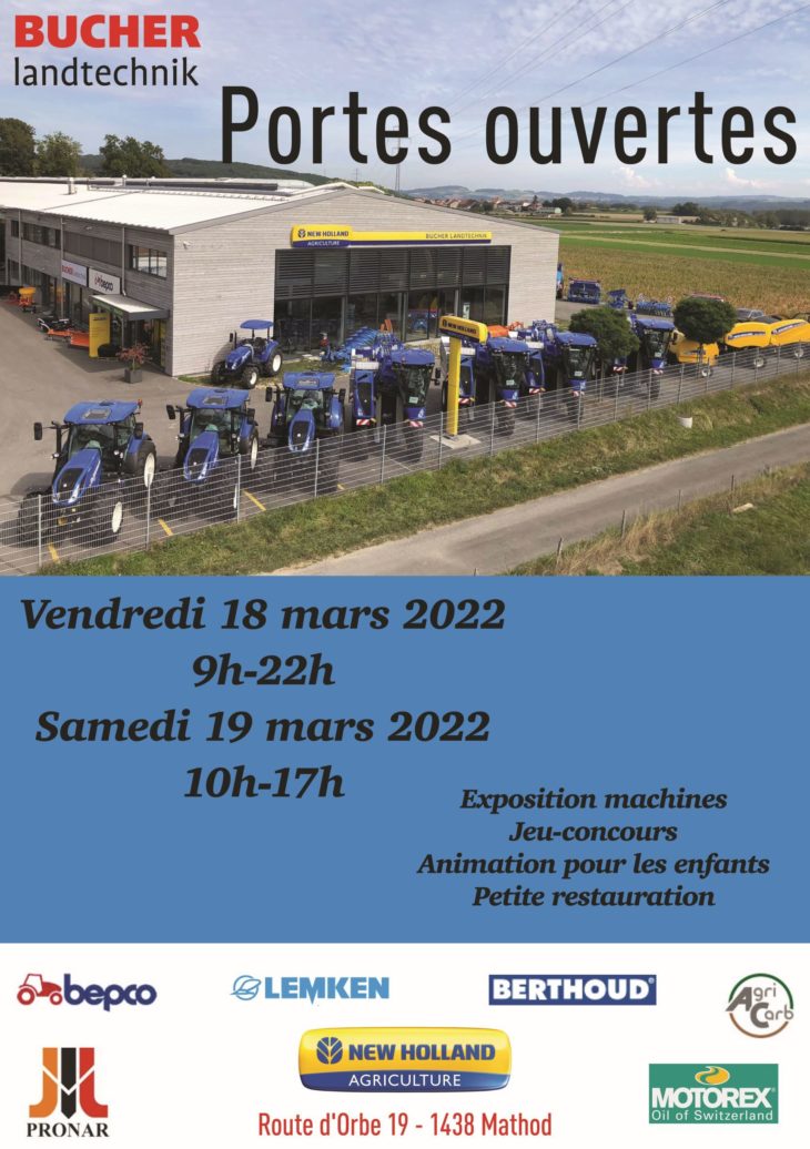 Bucher Flyer Portes Ouvertes 2022