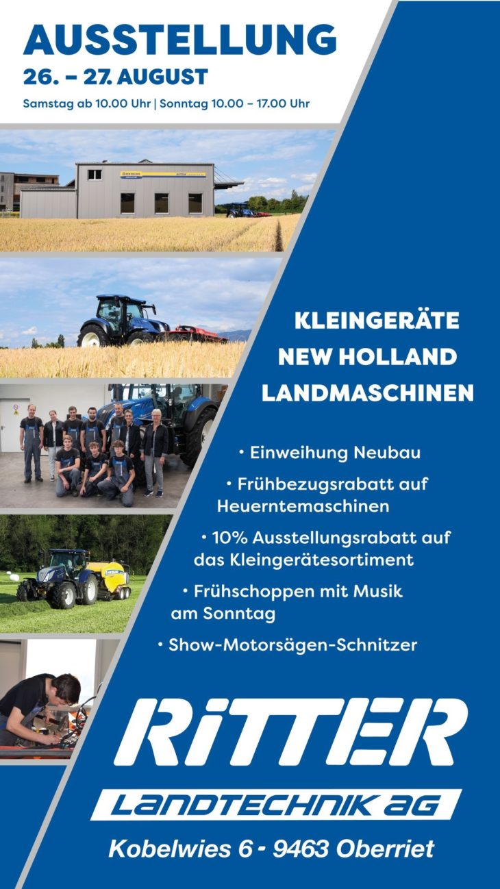 Flyer Ausstellung Ritter Landtechnik AG 08 23