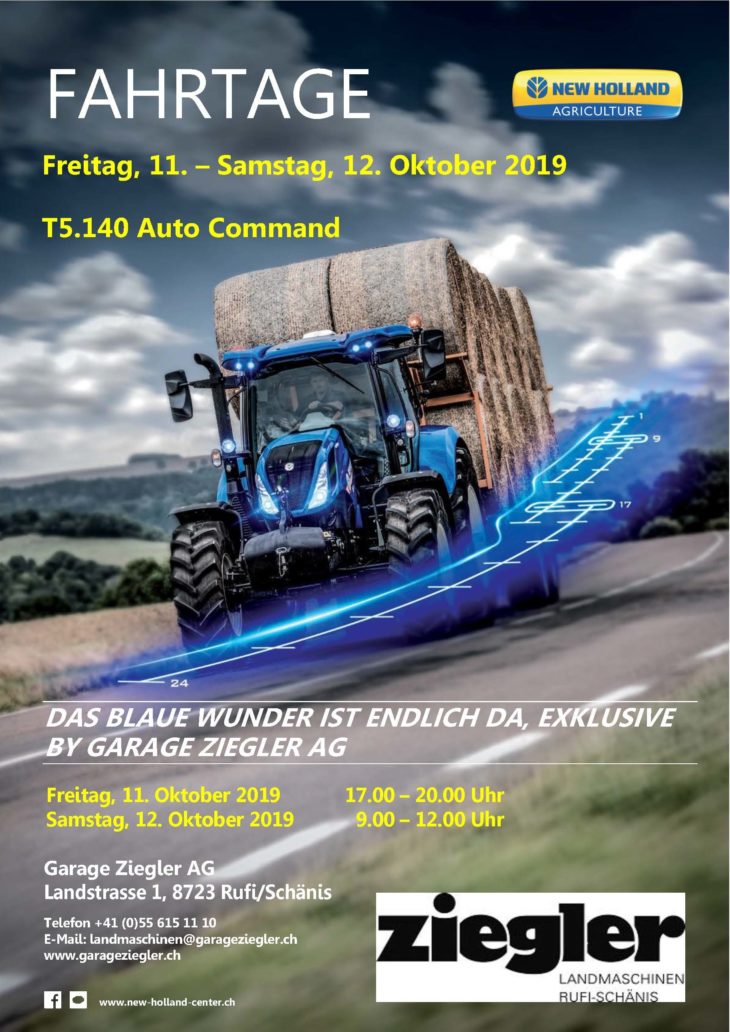Flyer Fahrtage Garage Ziegler