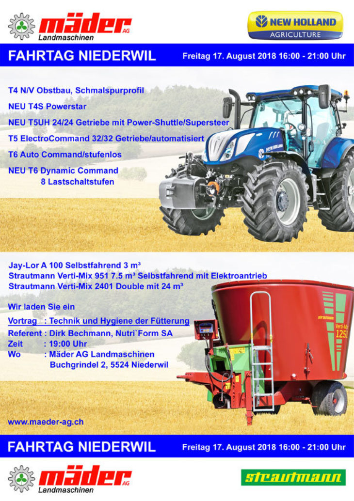 Flyer Fahrtag New Holland 2018 Maeder