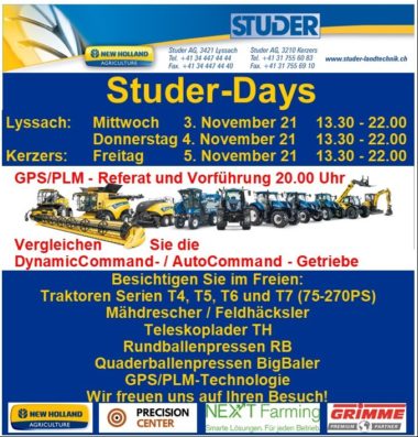 Studer New Holland Days